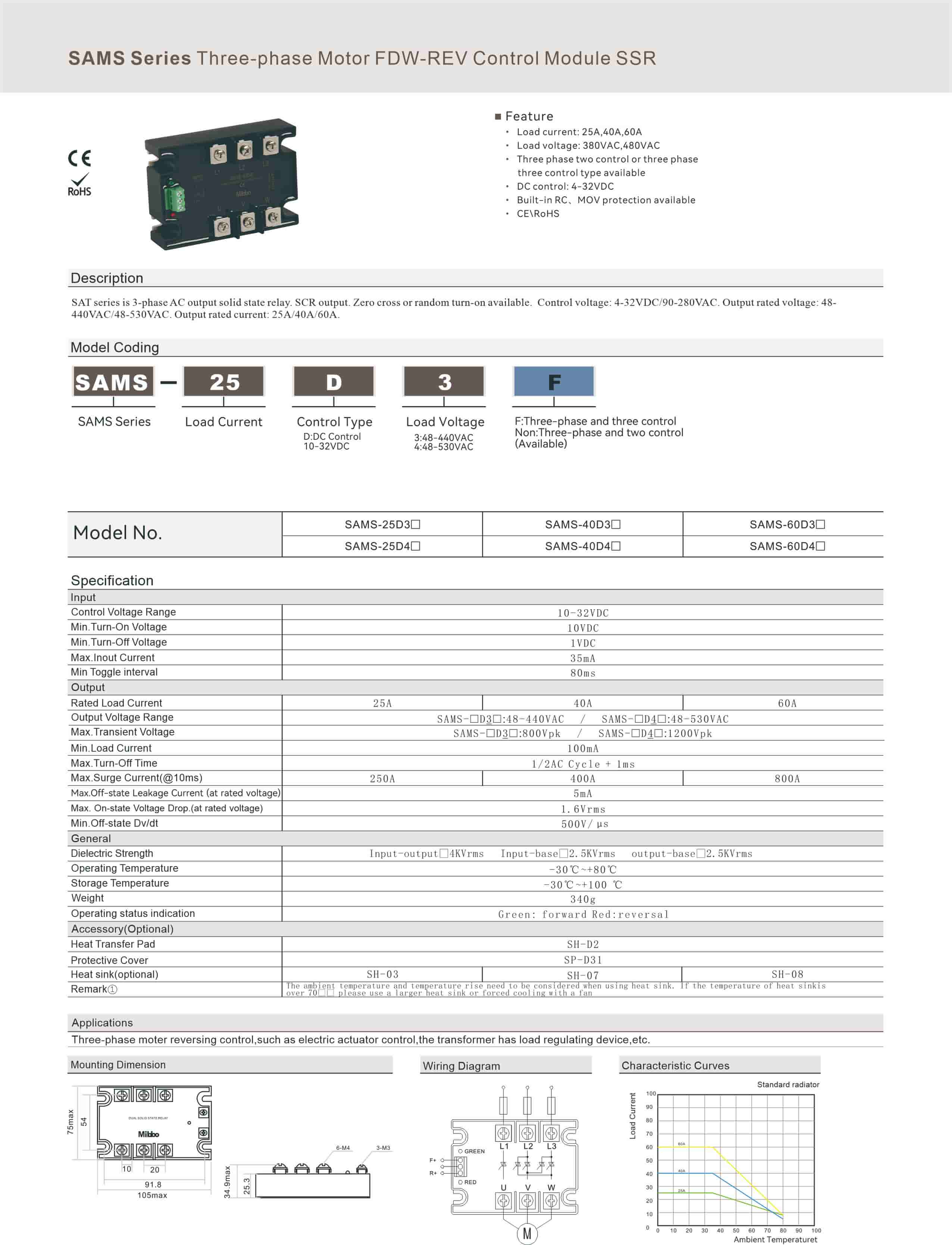 Three-phase Motor FDW-REV Control Module SSR